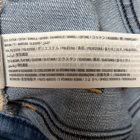 Abercrombie & Fitch Jean Short Sz 26 Medium Wash Distressed Denim Jean Shorts - Picture 5 of 8